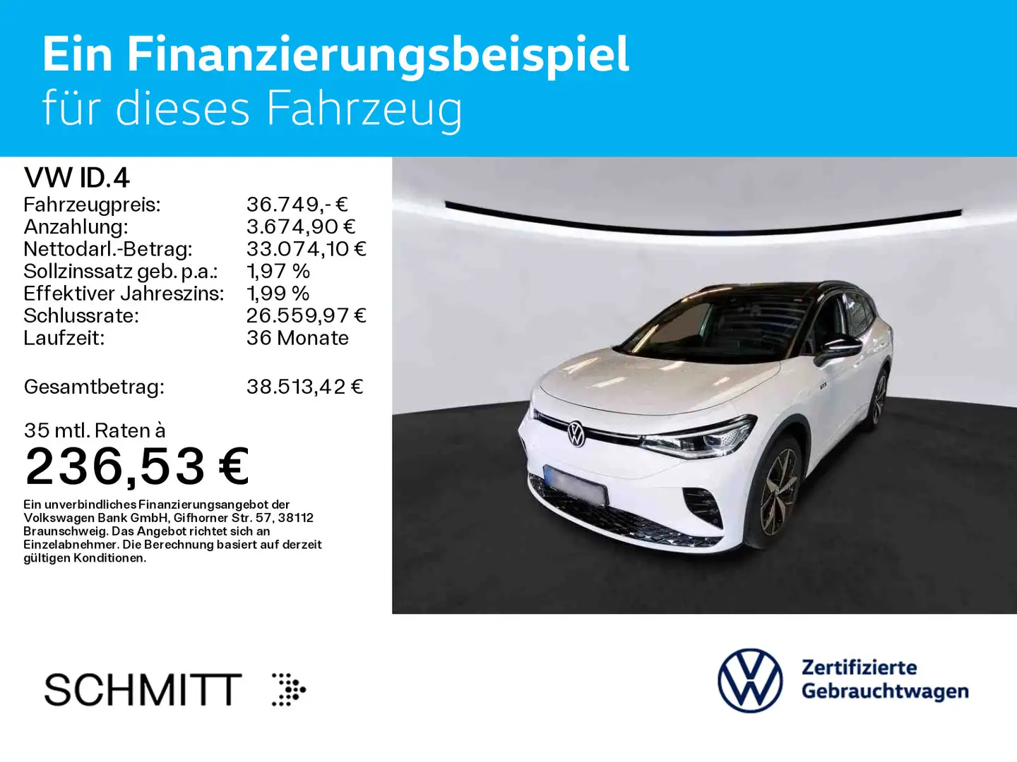 Volkswagen ID.4 GTX 4Motion*HUD*IQ.LIGHT*AHK*PANO*KAMERA*PD Weiß - 2