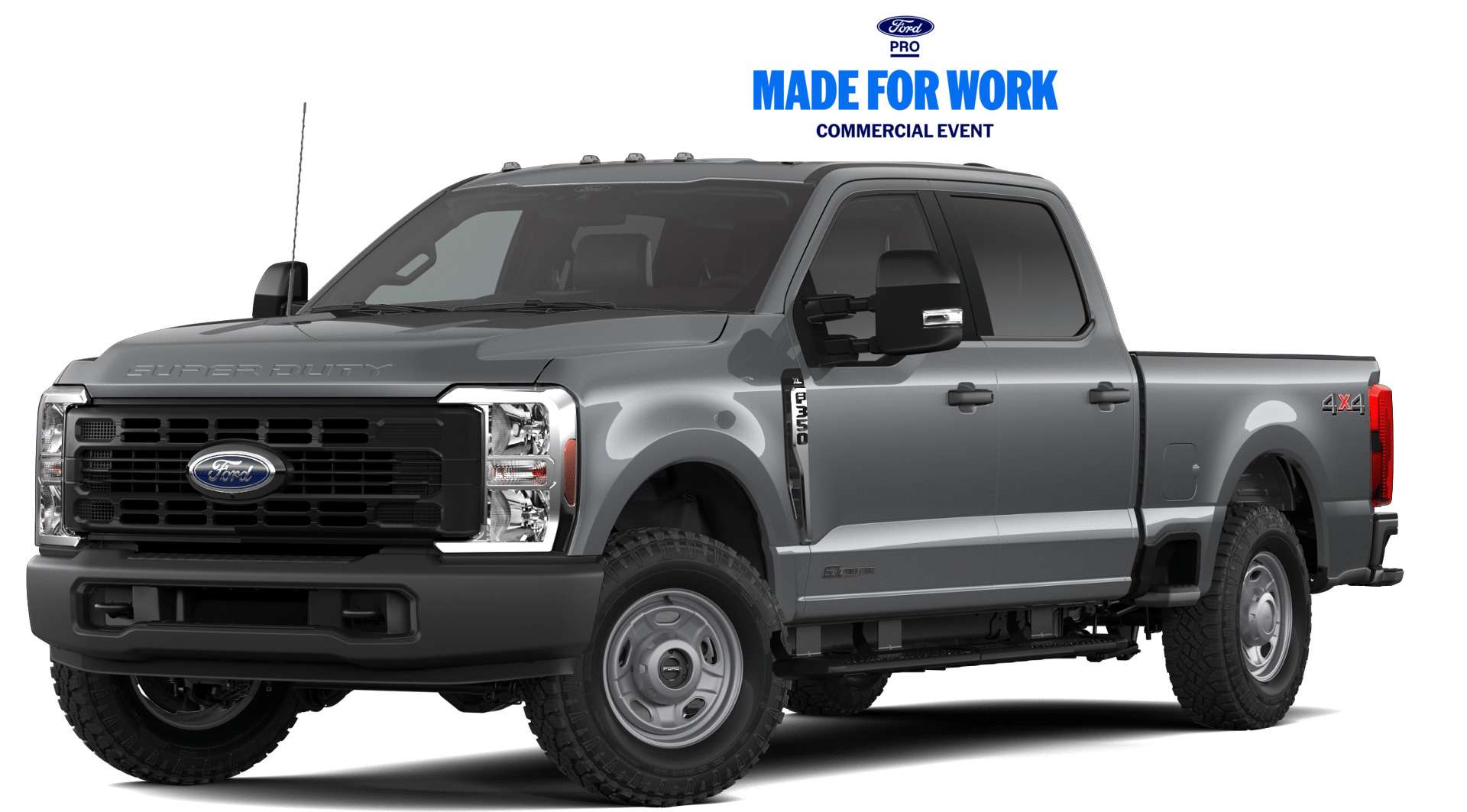Gray 2026 Ford F-350 Super Duty Pickup Truck Four-Wheel Drive Automatic