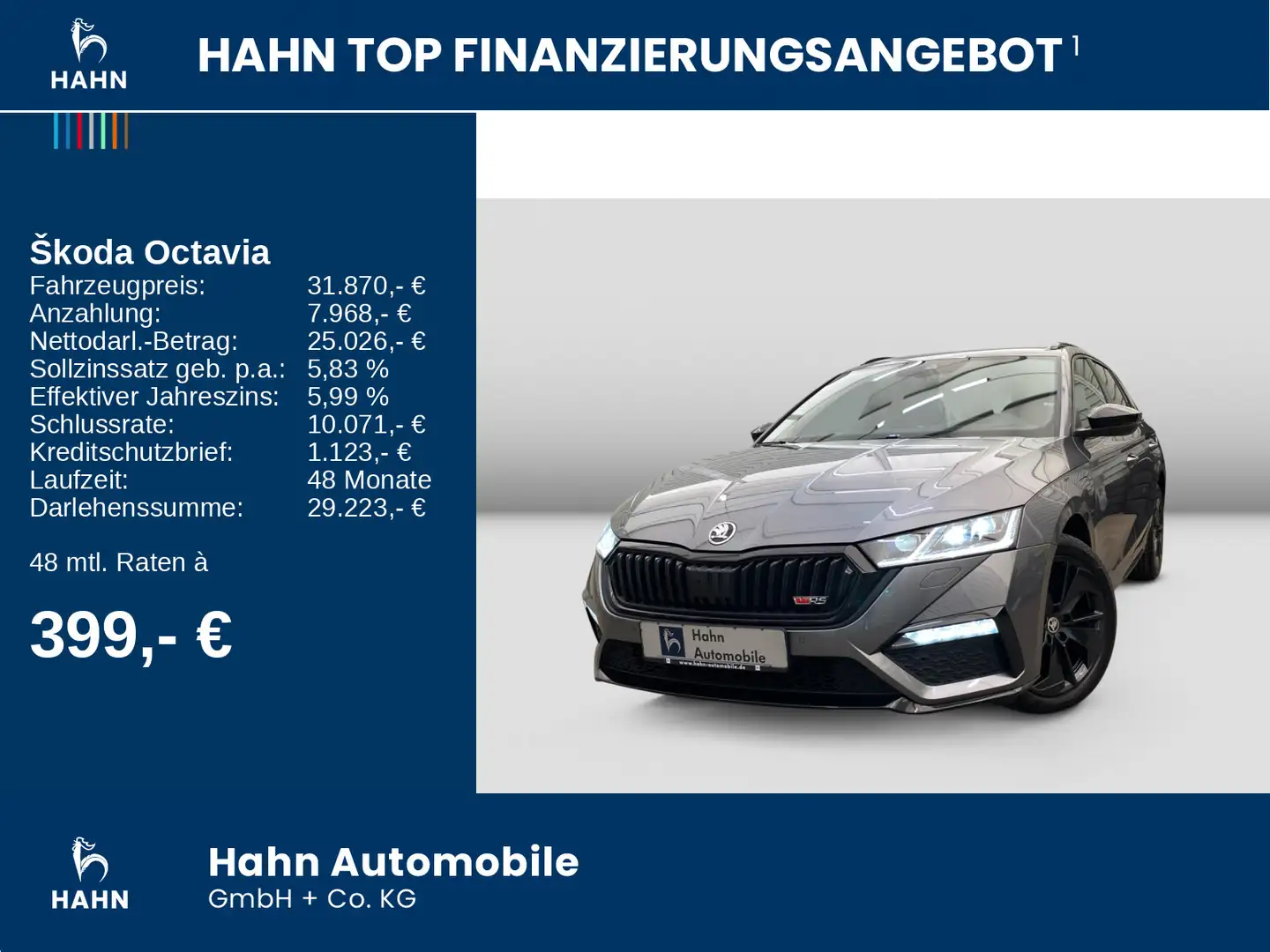 Skoda Octavia Combi RS iV 1.4 TSI DSG Navi Kamera ACC Grau - 2