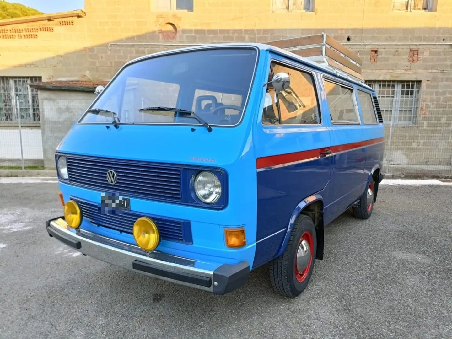 Volkswagen T3 GL 8 POSTI DOC+TARGHE FIRENZE ORIG. Albastru - 2