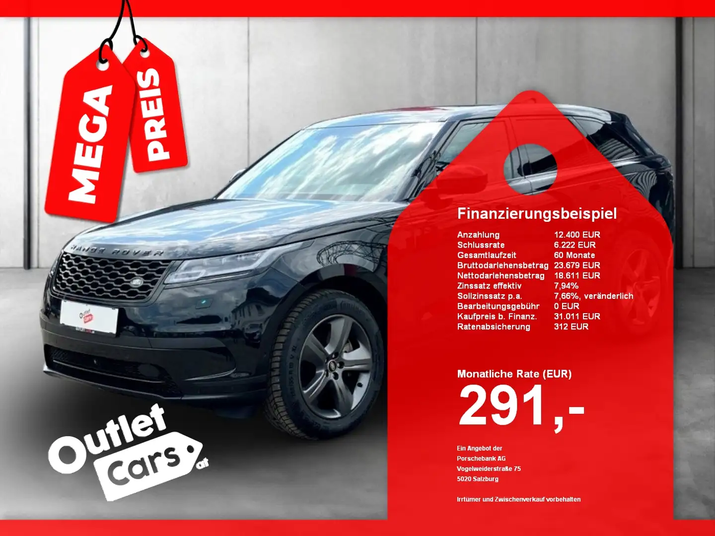 Land Rover Range Rover Velar D200 S ASSIST+LED+NAV+MEGAPREIS Schwarz - 1
