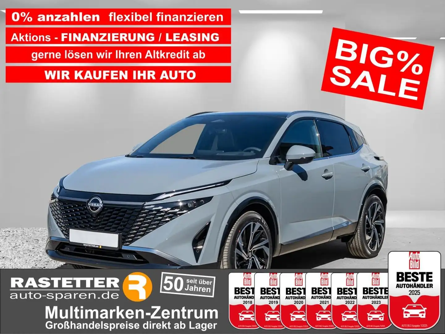 Nissan Qashqai 4x4 tekna Plus facelift+Leder+Pano+20Z+ProPILOT+Bo Grau - 1