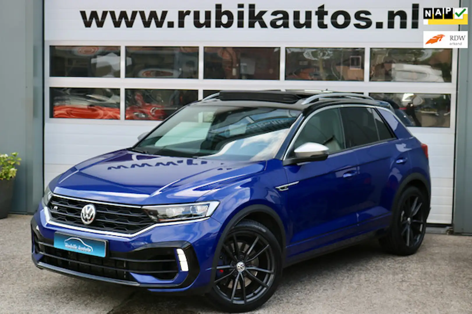 Volkswagen T-Roc 2.0 TSI 4Motion R|Pano|Camera|2021 Blauw - 1