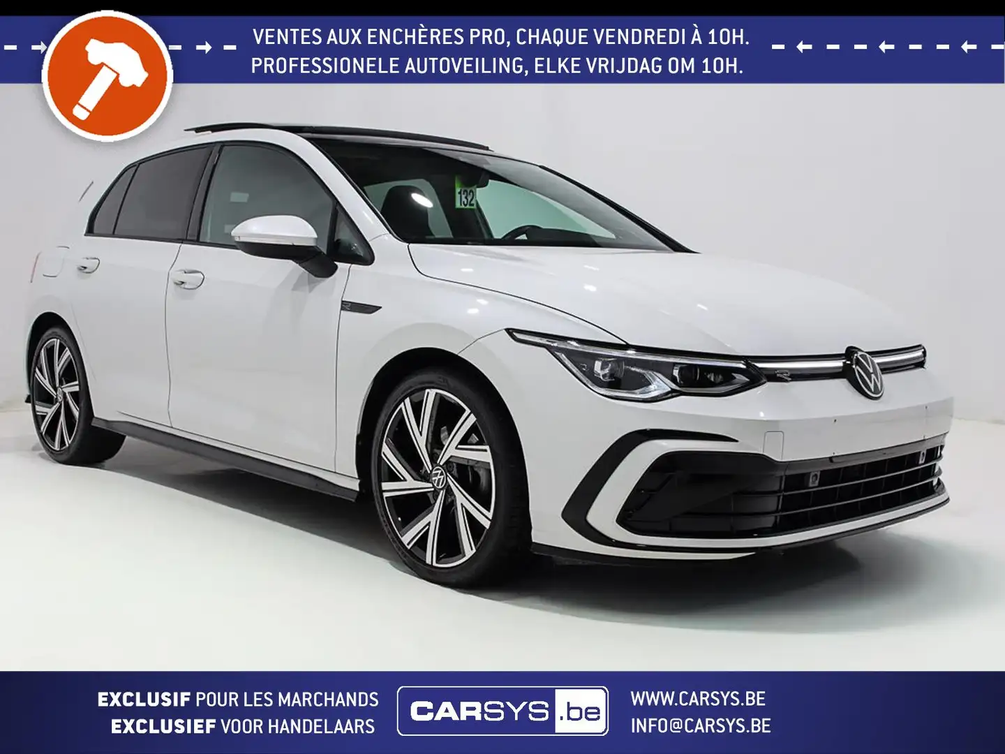 Volkswagen Golf 1.5 E-TSI 150 DSG - R LINE LED - PANO - DYNAUDI... Blanc - 1