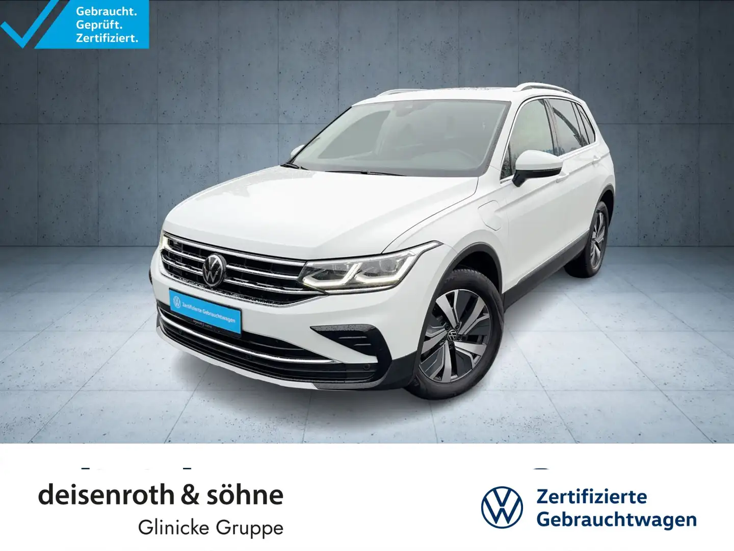 Volkswagen Tiguan Elegance eHybrid Matrix/Pano/AppCon/ACC/1 Weiß - 1