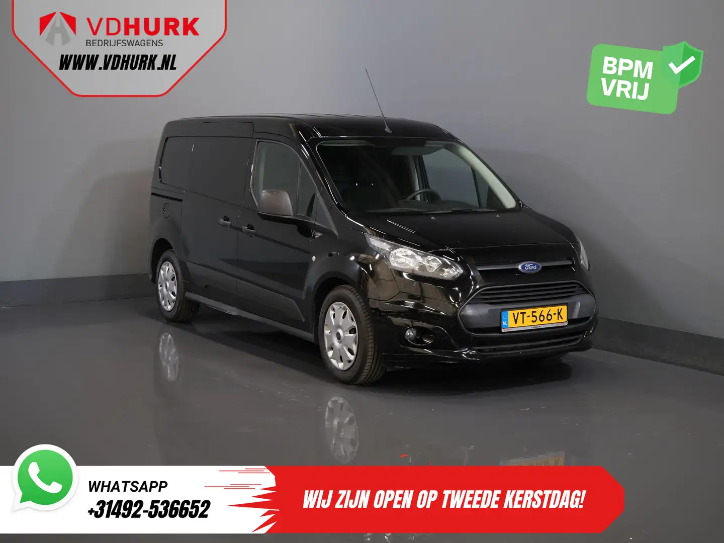 Ford Transit Connect 1.6 TDCI 100 pk L2 Trend BPM VRIJ! 3 Pers./ Airco/ Nero - 1