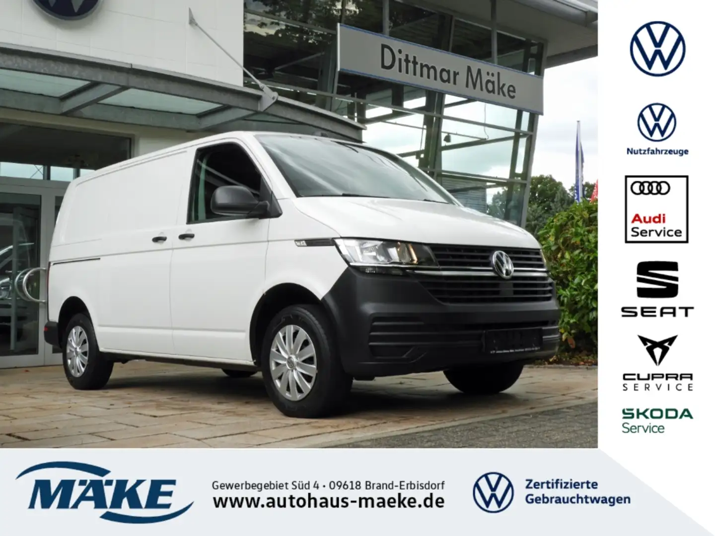 Volkswagen T6 Transporter 2.0 TDI RFK KLIMA SITZHZG V-AHZV Weiß - 1