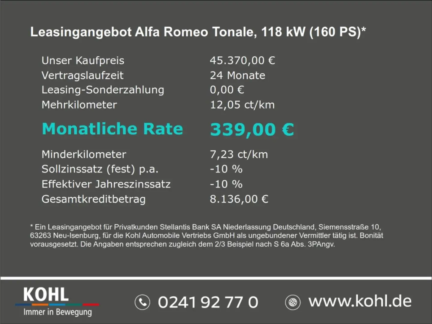 Alfa Romeo Tonale Ibrida Veloce 1.5 VGT Hybrid 160PS Keyless LED 360 Чёрный - 2