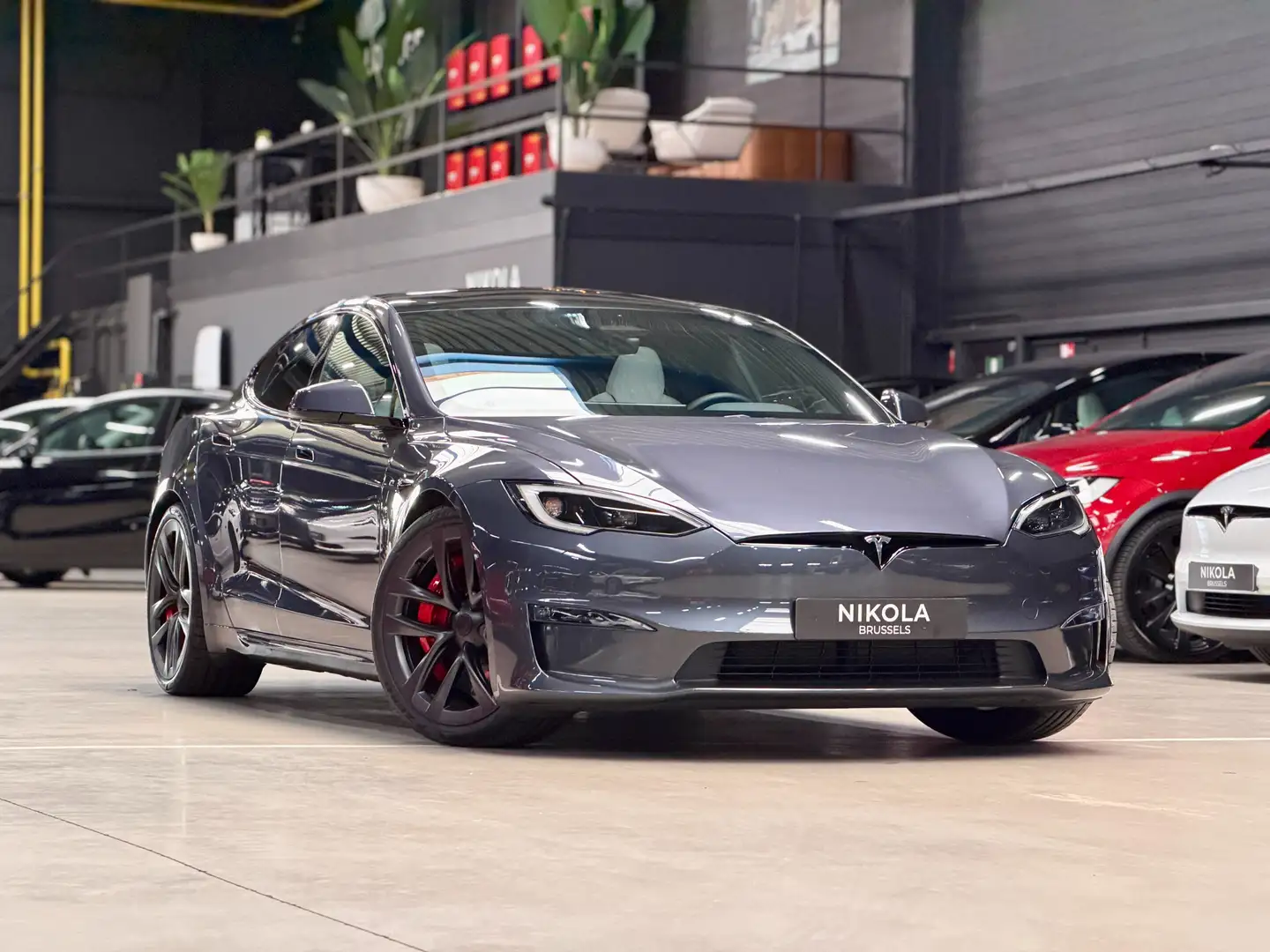 Tesla Model S PLAID TRACKPACKAGE CARBON CERAMIC BRAKES 322km/h Gris - 1