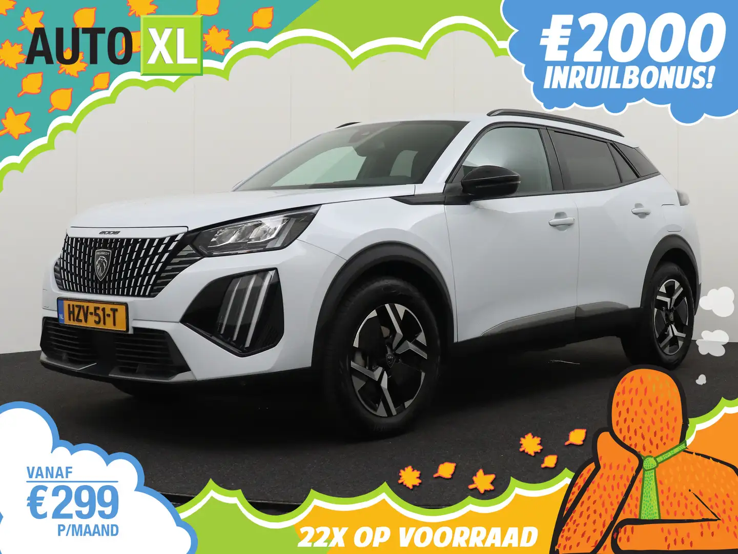 Peugeot 2008 1.2T 131 PK Aut. Allure Half-Leder Camera Carplay Wit - 1