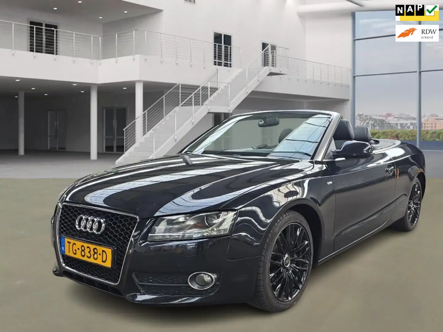 Audi A5 Cabriolet 2.7 TDI Pro Line 3XSLINE|AUT|XENON|NAVI| Zwart - 1