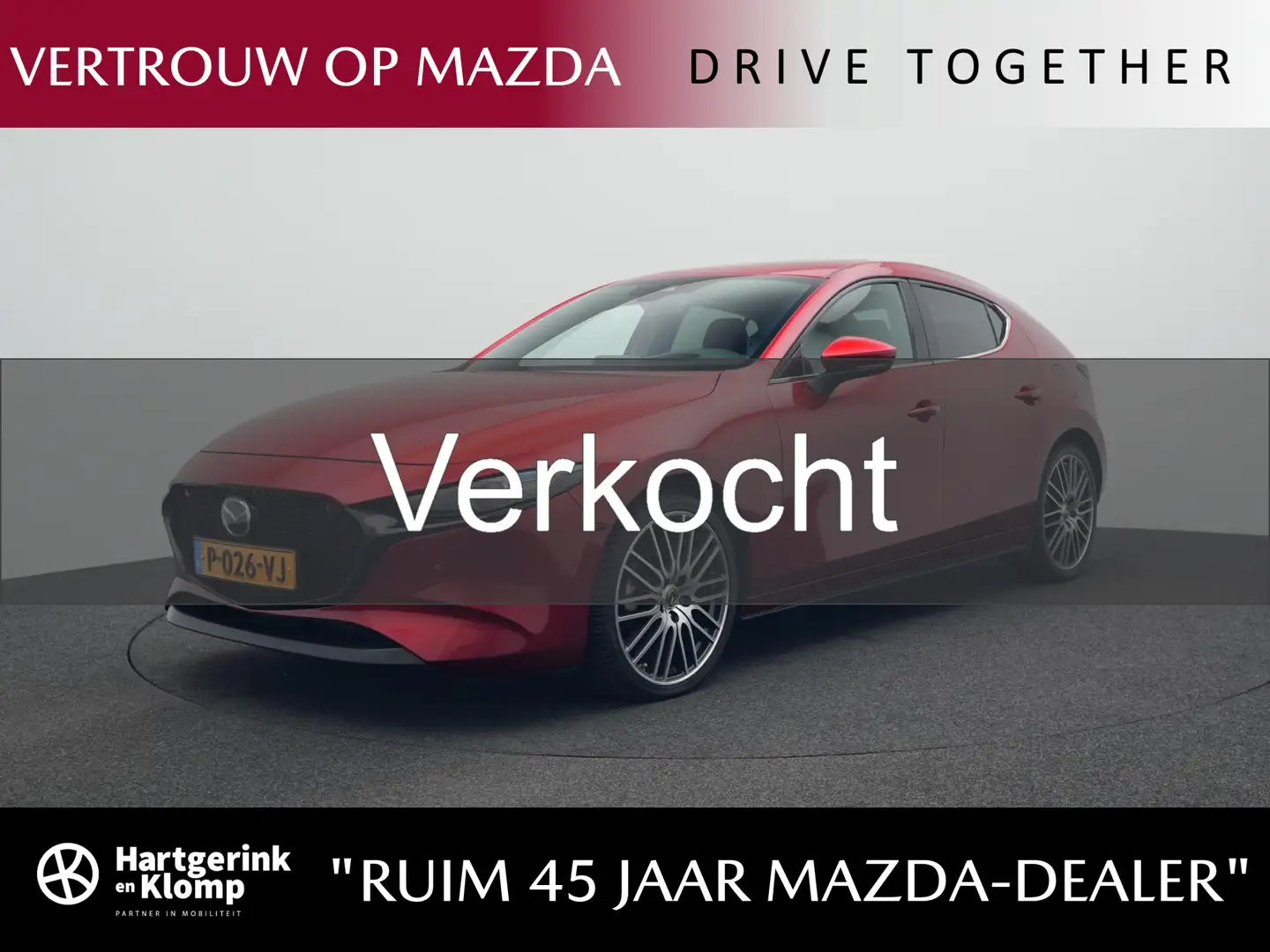 Mazda 3 2.0 e-SkyActiv-X Luxury automaat i-Activesense pak Rood - 1