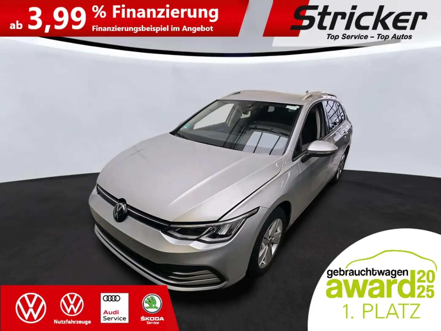 Volkswagen Golf Variant Variant Life 2.0TDI DSG 285,-ohne Anzahlung Navi Silber - 1