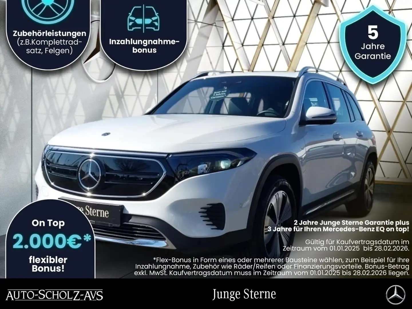 Mercedes-Benz EQB 250 Progressive Distro*Easy-P*Kamera*CarPlay Weiß - 1