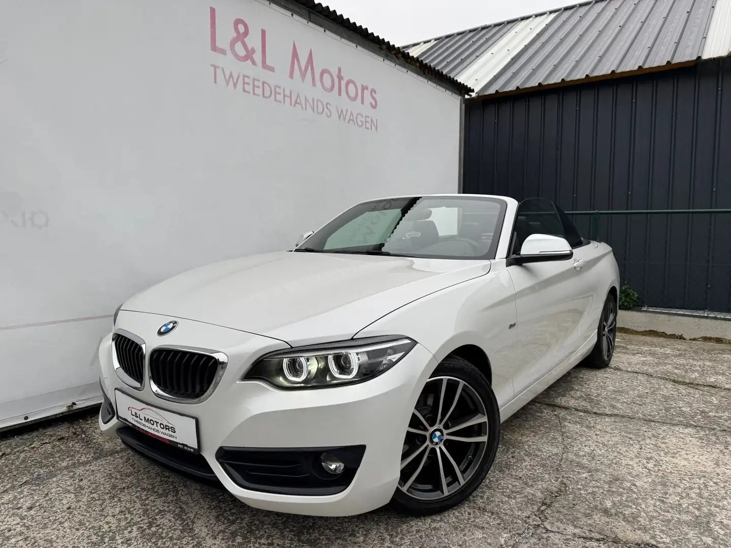 BMW 218 Cabrio 218iA Automatique  Sportline Blanc - 1