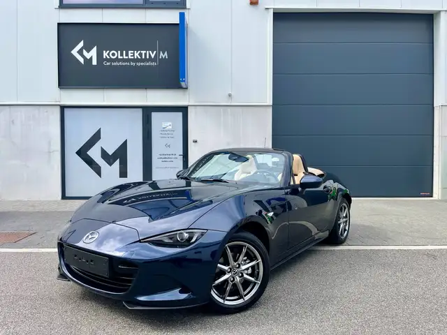 Mazda MX-5 1.5i Kazari / Deep Crystal Blue / Beige Nappa Leder / Bose / Camera / Apple & Android Carplay / Garantie tot 2030