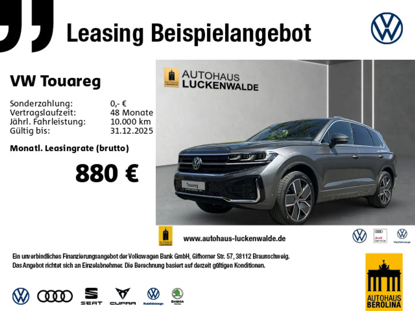 Volkswagen Touareg 3.0 TDI 4M R-Line tiptronic *PANO*HuD* Grau - 1