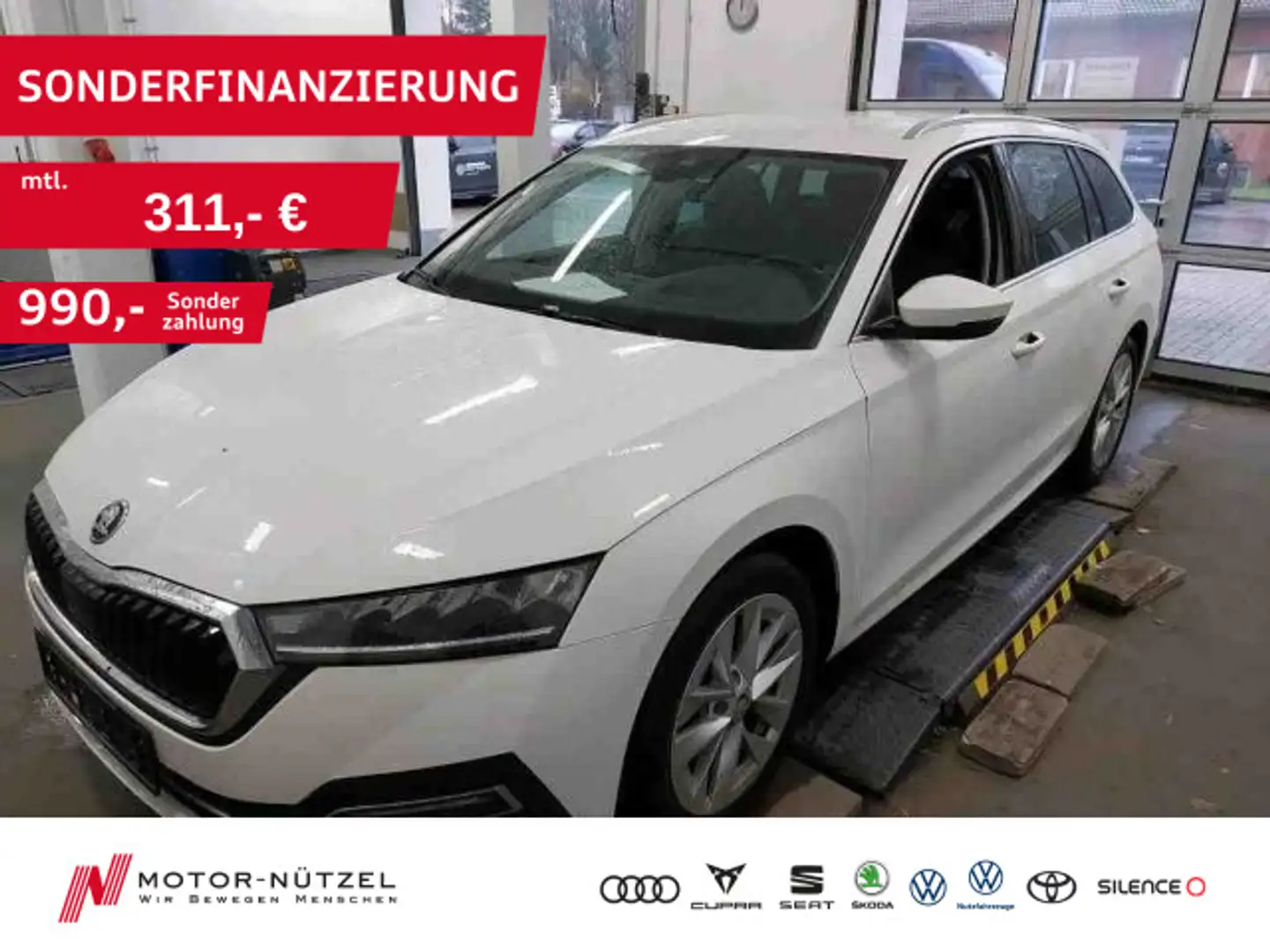 Skoda Octavia Combi 2.0 TDI DSG STYLE LED+NAVI+ACC+SHZ Weiß - 1