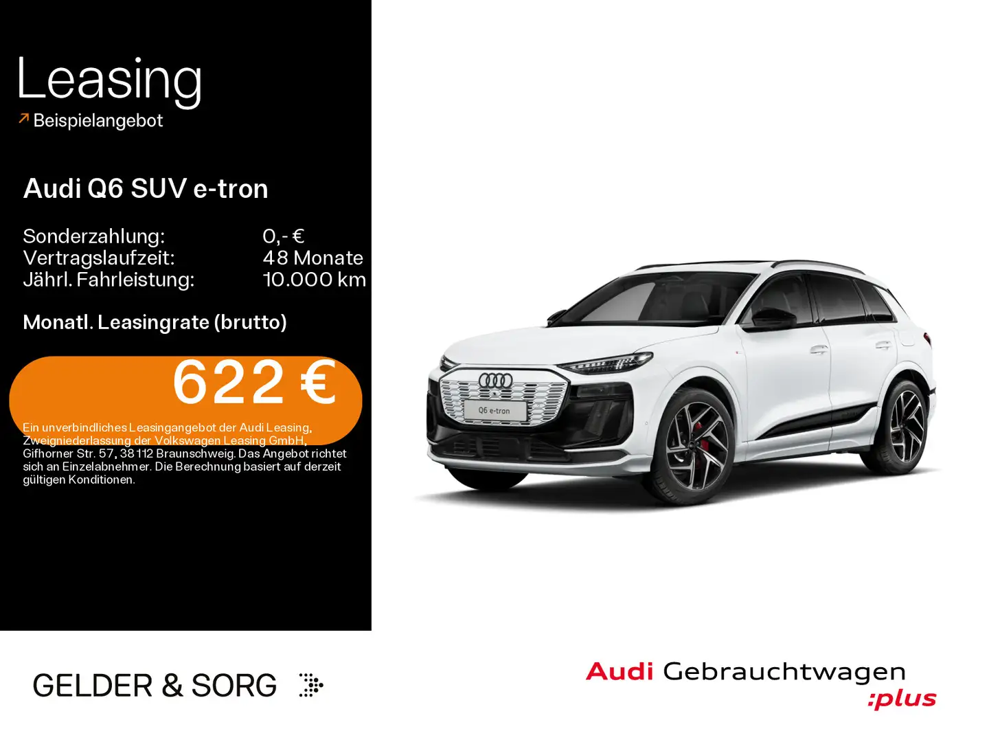 Audi Q6 e-tron perf. S line Air*B&O*HuD*Pano*360° Weiß - 1