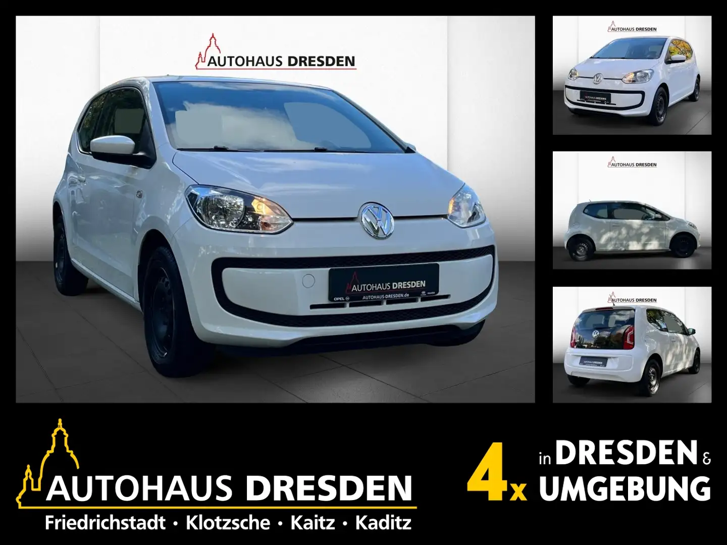 Volkswagen up! 1.0 move Klima. Weiß - 1