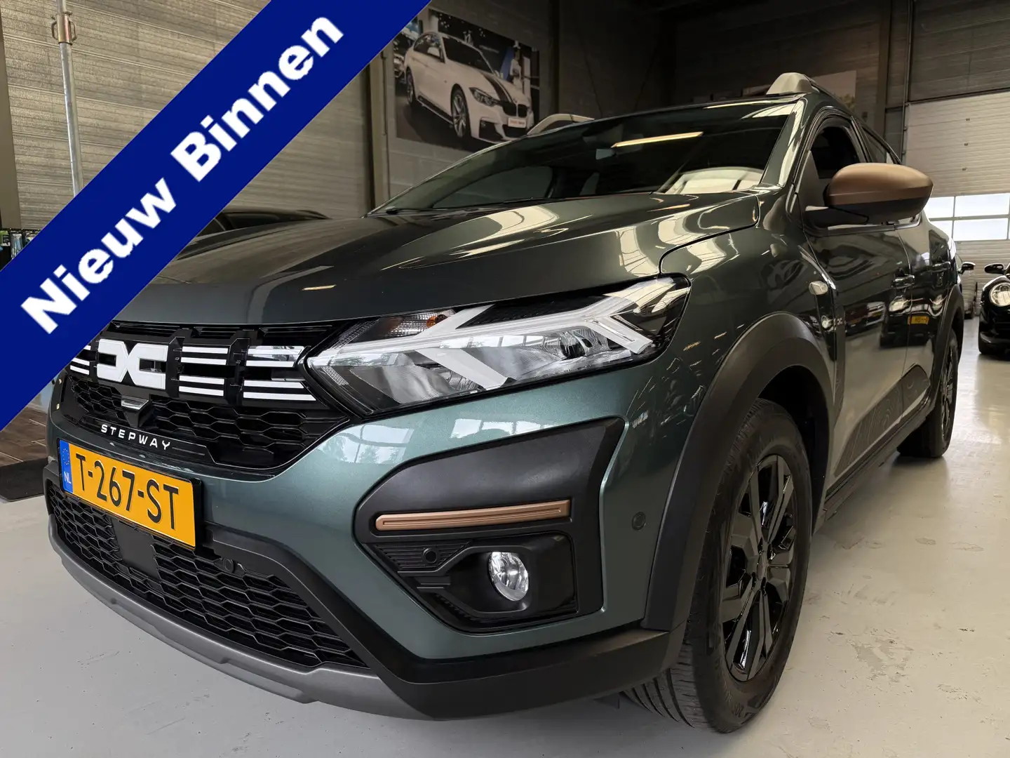 Dacia Sandero Stepway 1.1 TCe 110 Extreme Open dak, PDC, Navi Groen - 1