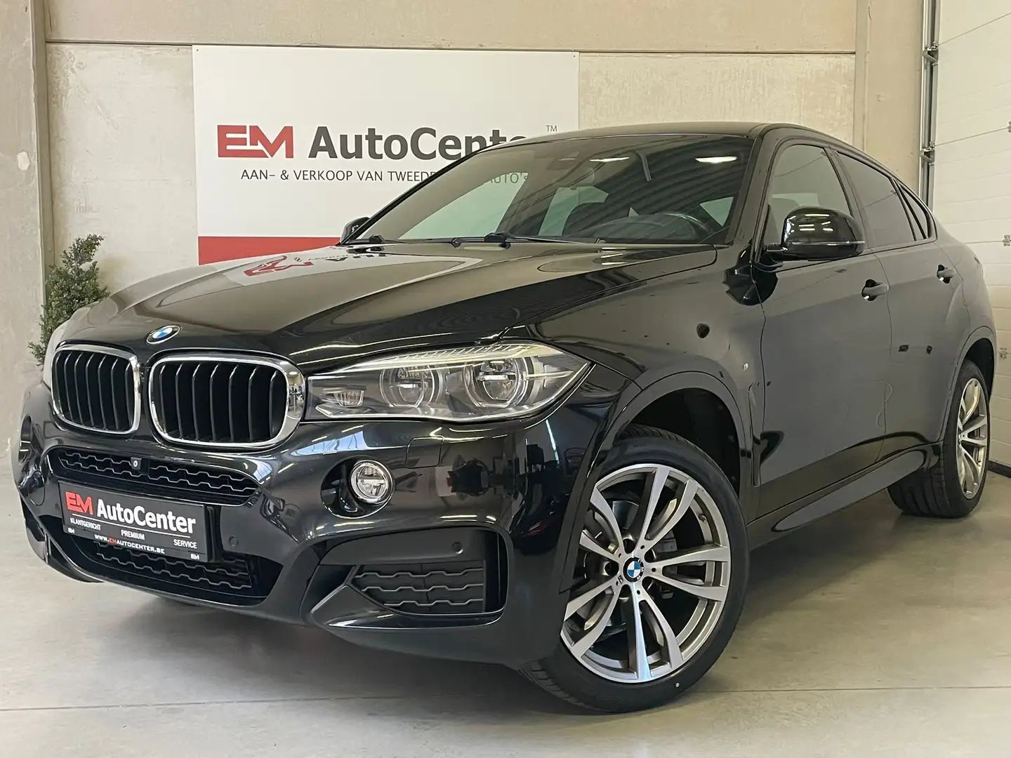 BMW X6 M-Pack Shadow-360°CAM-Trekh-HUD-Luchtv-H/Kardon Noir - 1