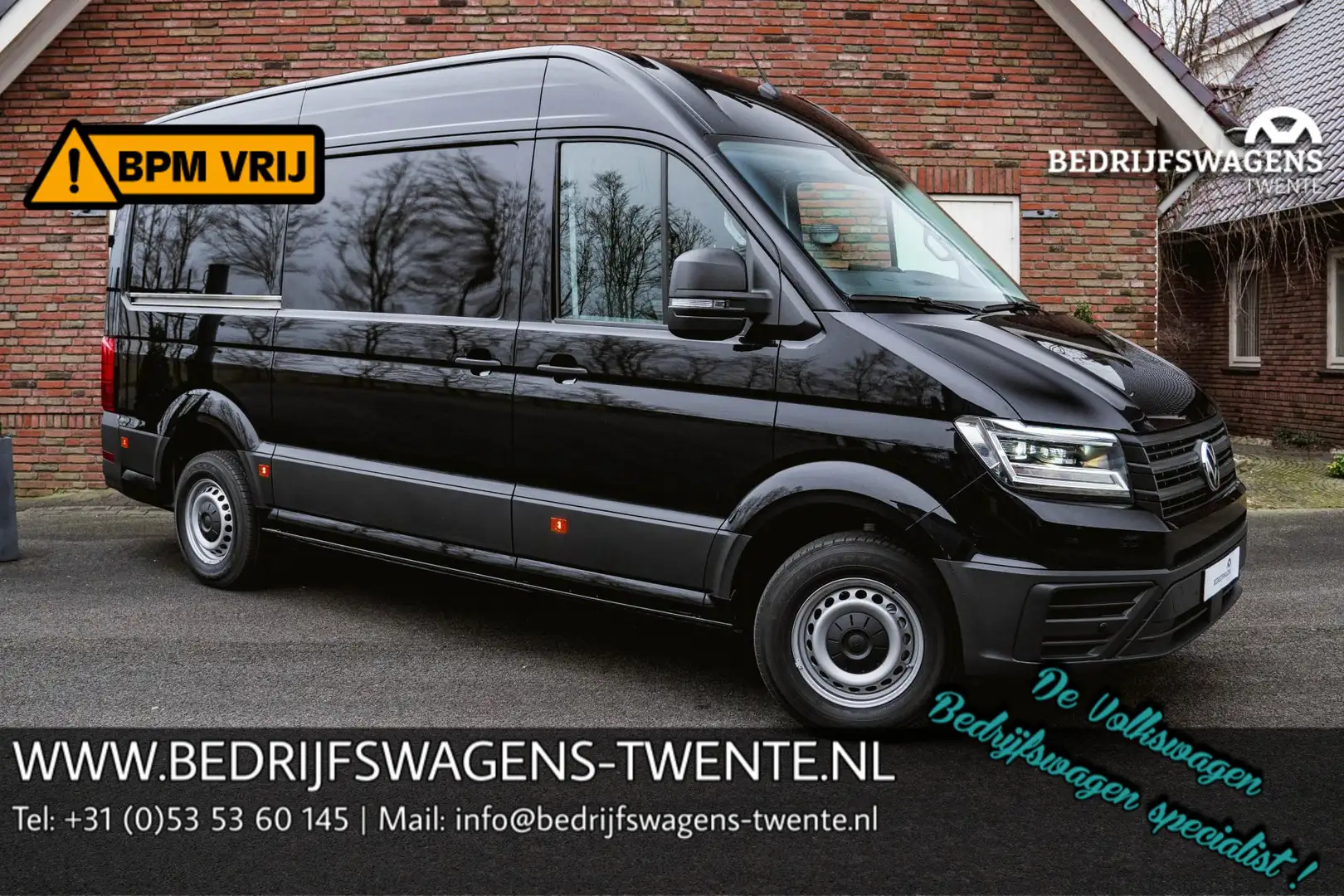 Volkswagen Crafter 2.0 TDI 177PK Automaat L3H3 Comfortline 2x LED | N Zwart - 1