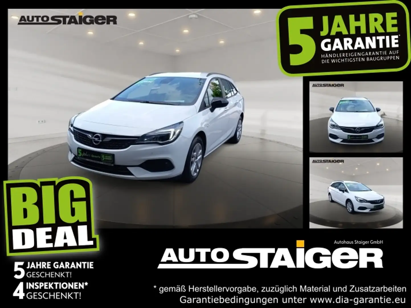 Opel Astra K ST 1.2 Turbo  Edition Klima, Navi, PDC, Weiß - 1