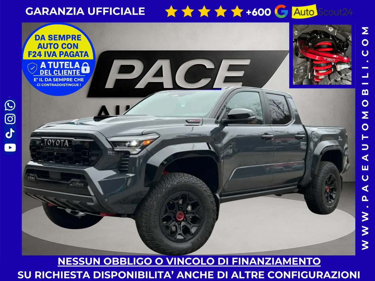 Toyota Tacoma TRD PRO N1 KAMERA 4X4 TURBO HYBRID i FORCE MAX