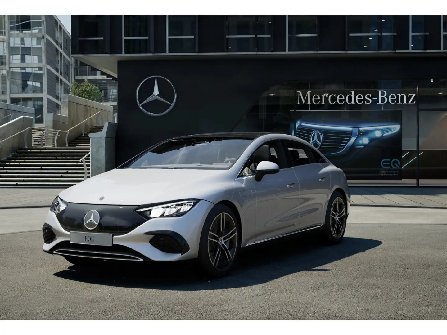 Mercedes-Benz EQE 300 ElectricArt/Pano/Burm/AHK/Airm/HUD/21' Silber - 1