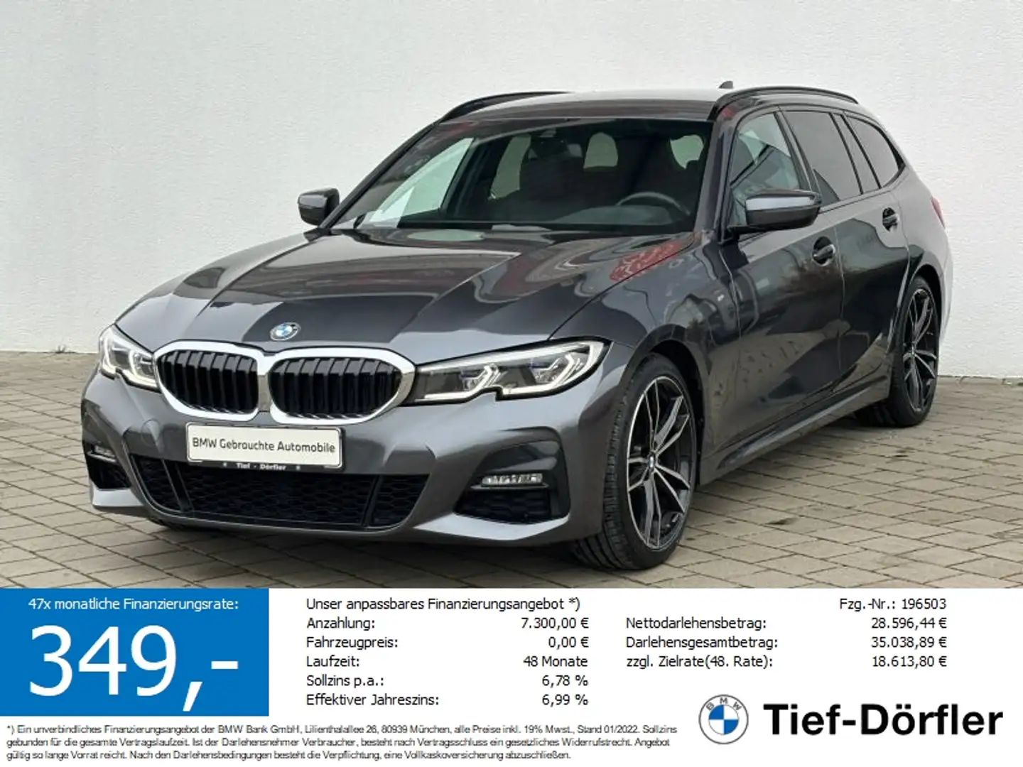 BMW 320 i SAG M Sport LASER/LEHNE/CAM/MEMO/K-ZUGANG Gris - 1