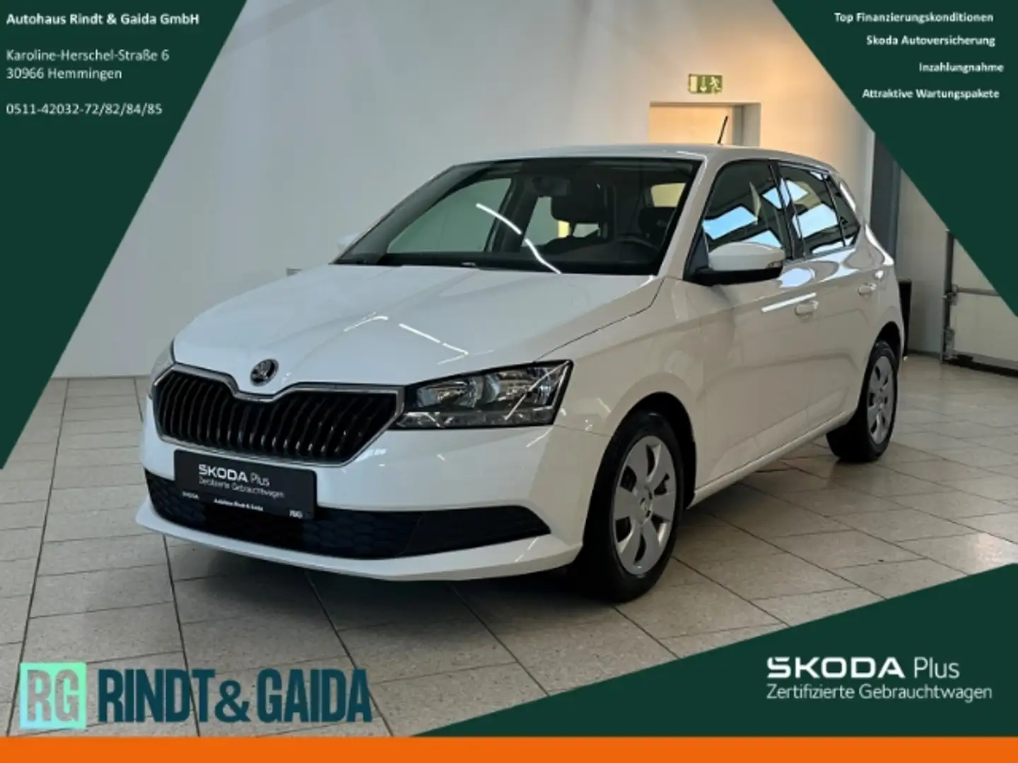 Skoda Fabia 1.0 MPI Active SHZ PDC Freisprech Klima Weiß - 1