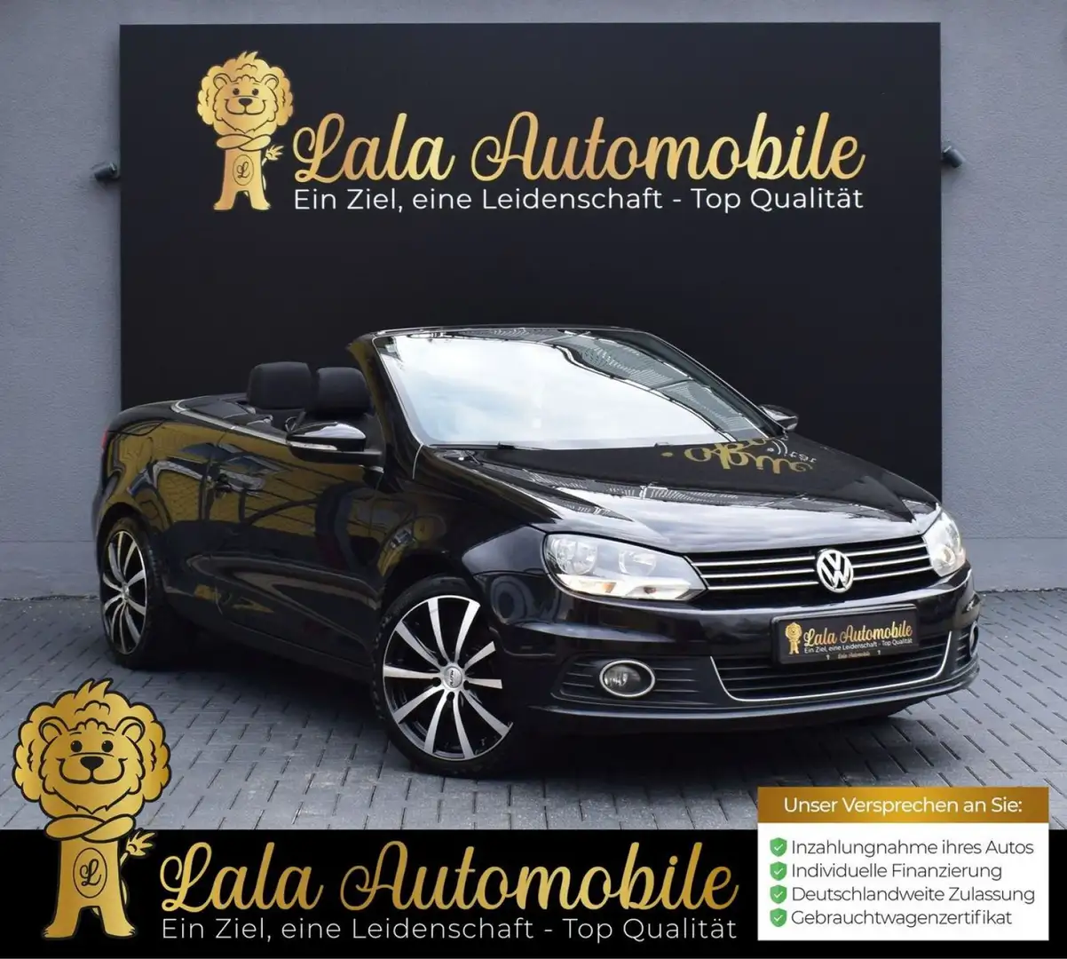 Volkswagen Eos 2.0 TDI CABRIO AHK KAMERA SHZ BLUETOOTH KLIM Nero - 1