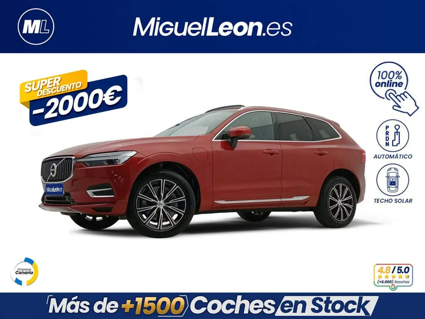 Volvo XC60 T6 Twin Recharge Inscription Rojo - 1