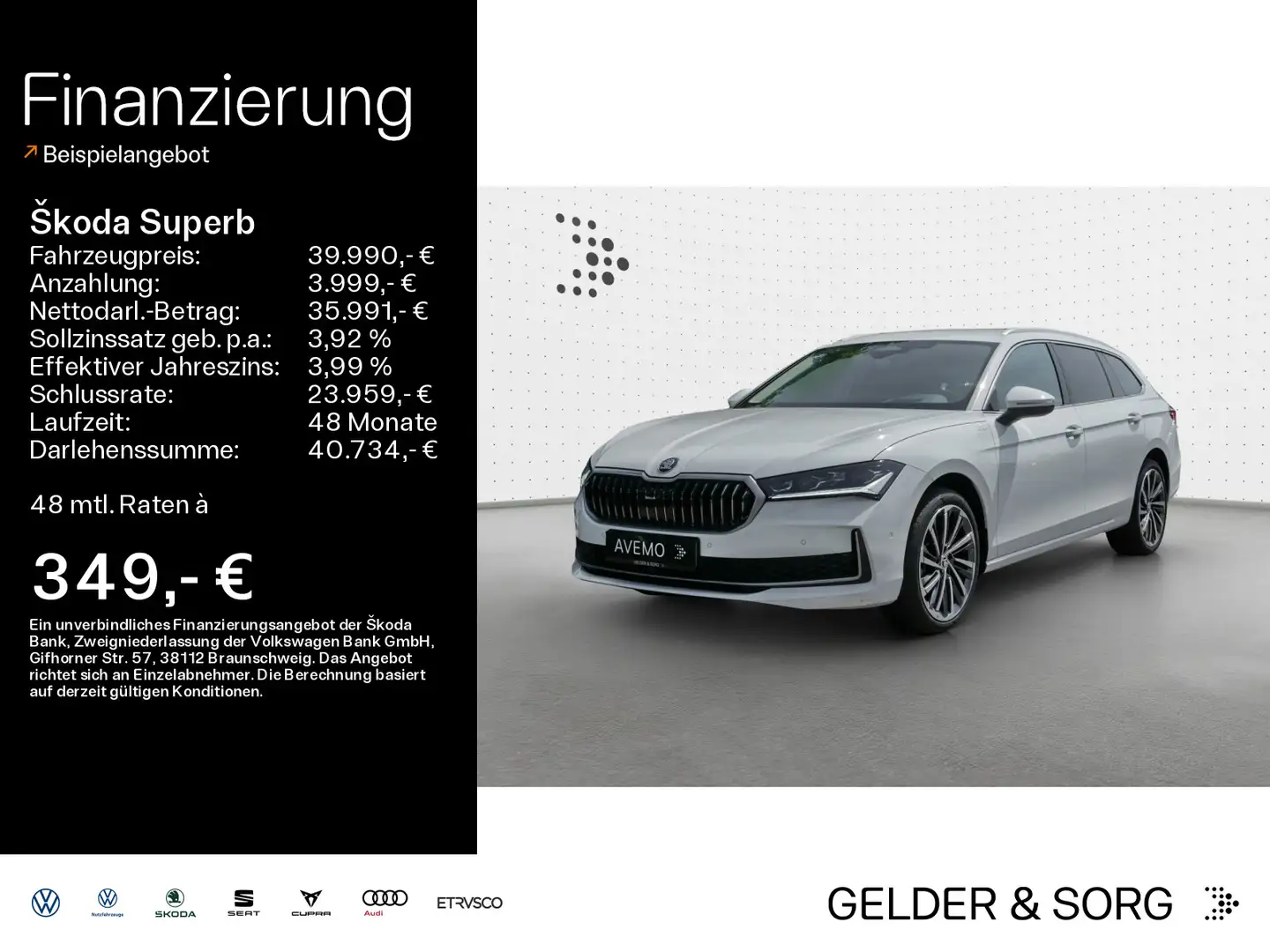 Skoda Superb Combi L&K 1.5 TSI Stand*CANTON*AHK*HuD* Blanc - 1