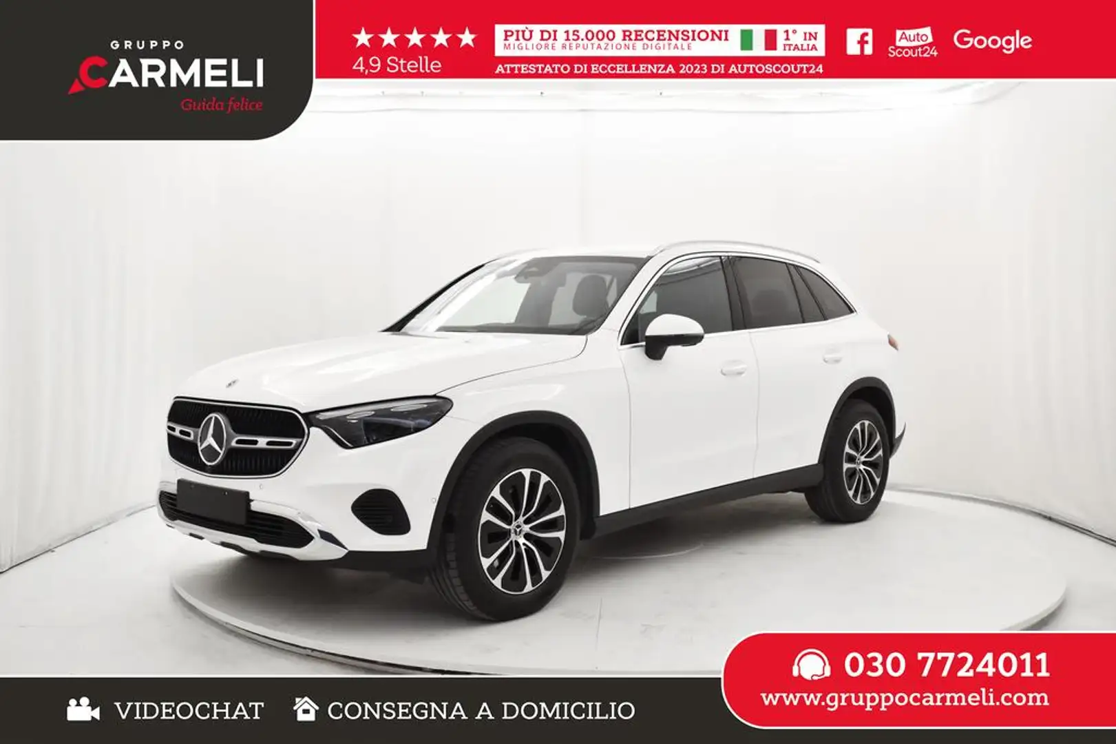 Mercedes-Benz GLC 200 mhev Advanced 4Matic NAVI,LED,GANCIO,CERCHI Bianco - 1