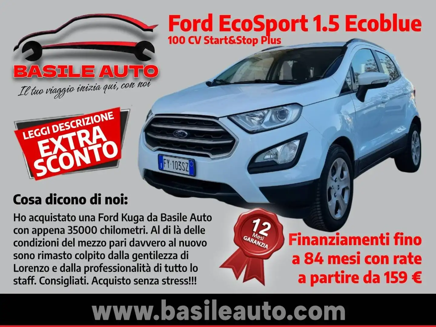 Ford EcoSport EcoSport 1.5 ecoblue Titanium s Blanc - 1