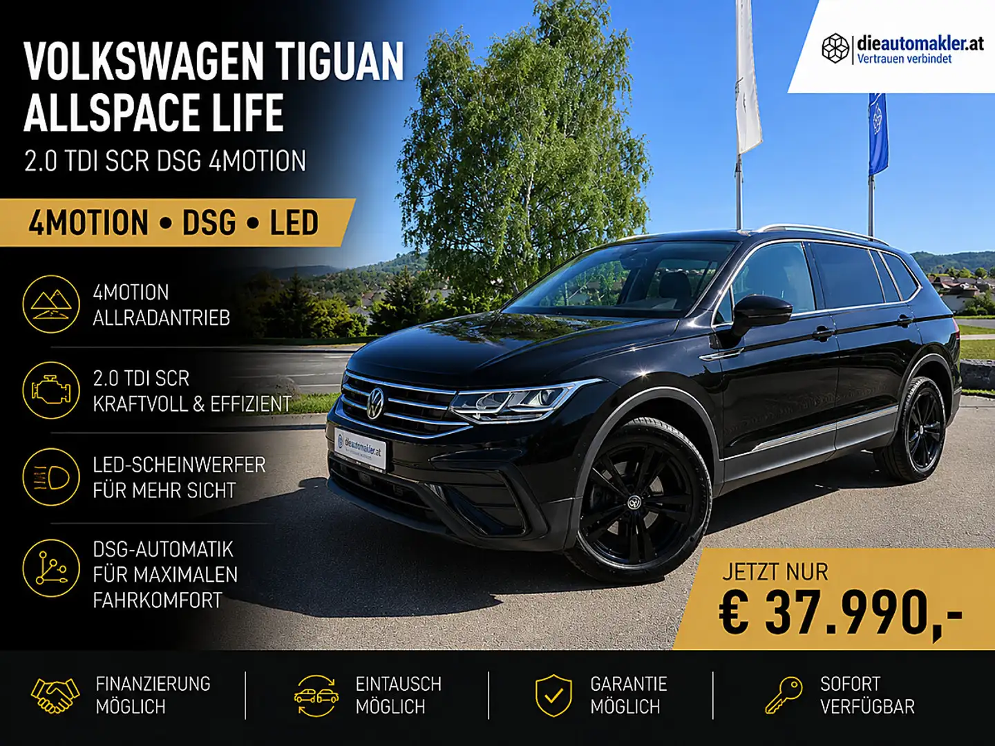 Volkswagen Tiguan Allspace 4Motion DSG | LED | Allrad Schwarz - 1