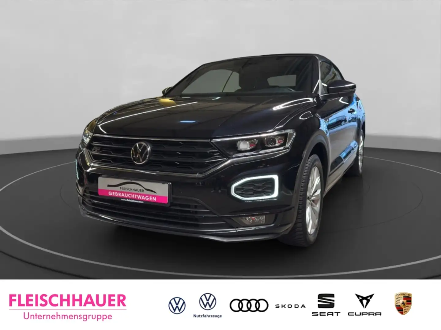 Volkswagen T-Roc Cabriolet R-Line 1.5 l TSI LED+ACC+RFK+SZH+PDC V&H Negro - 1