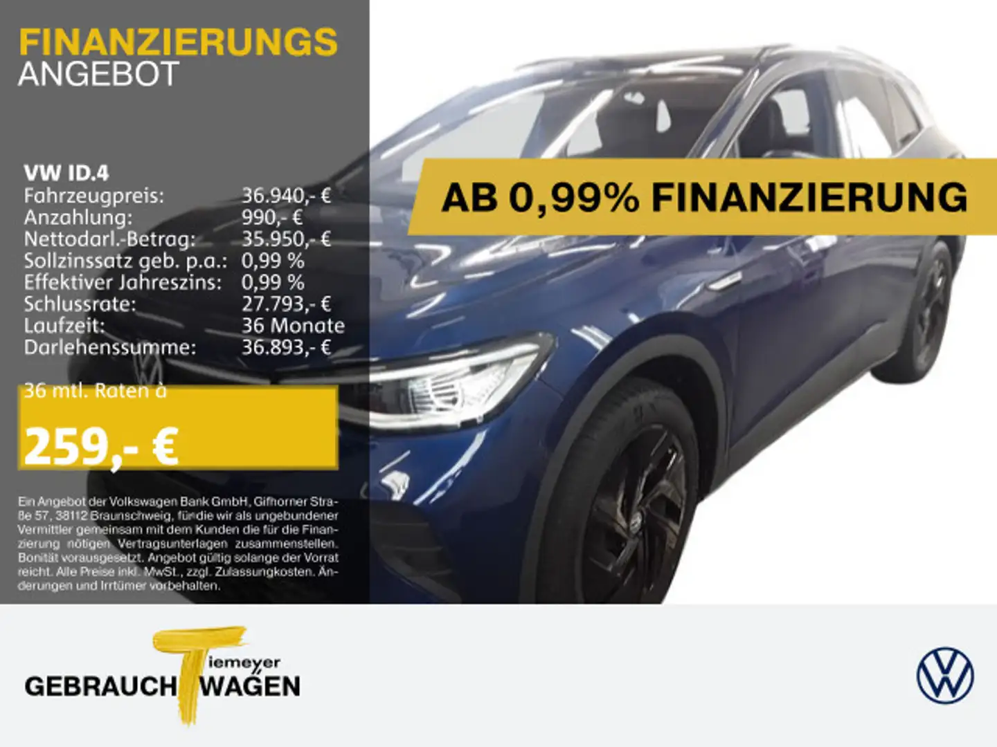 Volkswagen ID.4 ProPerf LM20 MATRIX AHK WÄRMEP Blau - 1