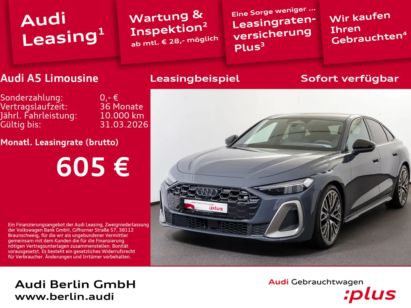 Audi A5 TFSI quattro S tronic Grau - 1