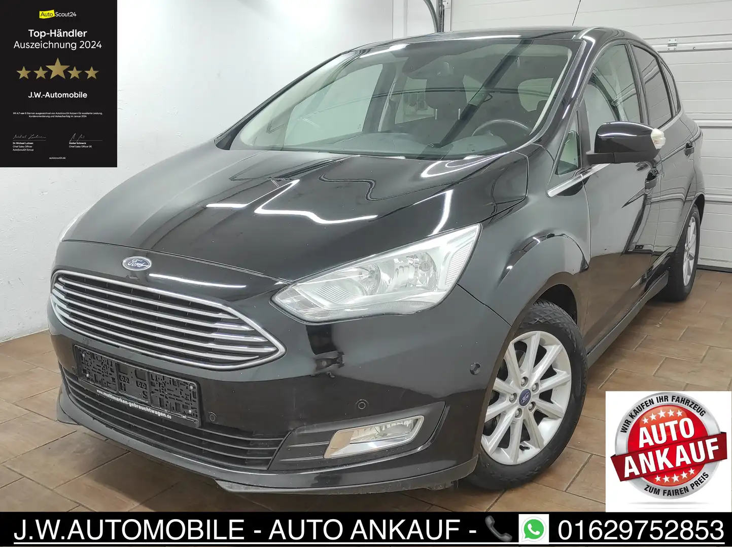 Ford C-Max Titanium NAVI AHK SHZ 1.0 ECO BOOST EURO-6 KLIMA Noir - 2