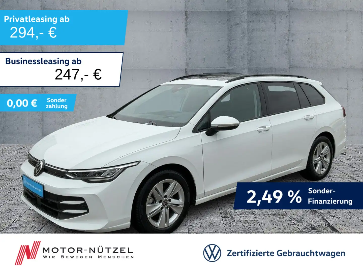 Volkswagen Golf Variant Golf VIII Variant 1.5 TSI 5JG+LED+NAVI+AHK+PANO Weiß - 1