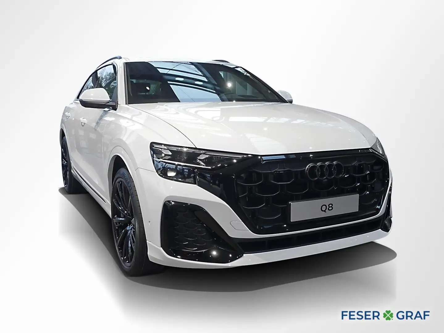 Audi Q8 50 TDI qu. 2x S line AHK Matrix Pano Standh. Weiß - 2