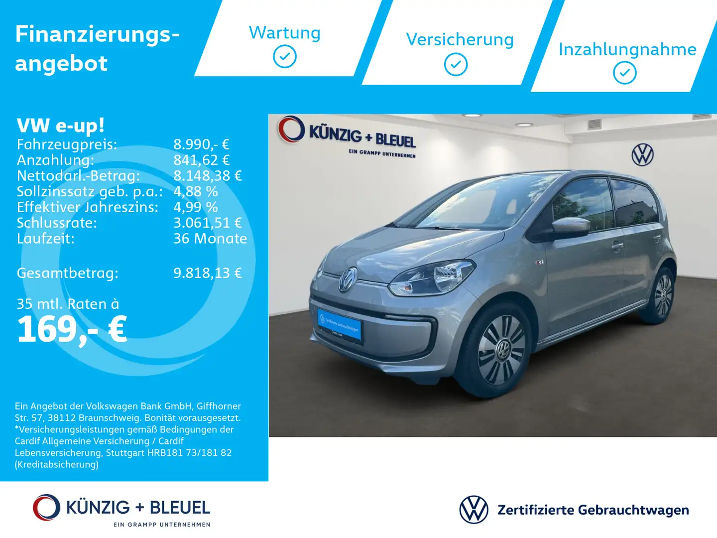 Volkswagen e-up! CCS maps+more SHZ PDC Zilver - 1