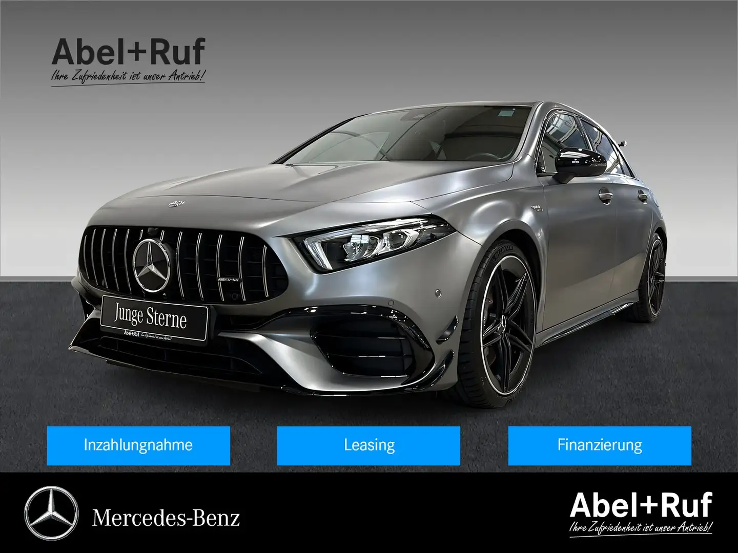 Mercedes-Benz A 45 AMG 4M+ Aero-Paket+LED+Ambiente+TotW+360° Gris - 1