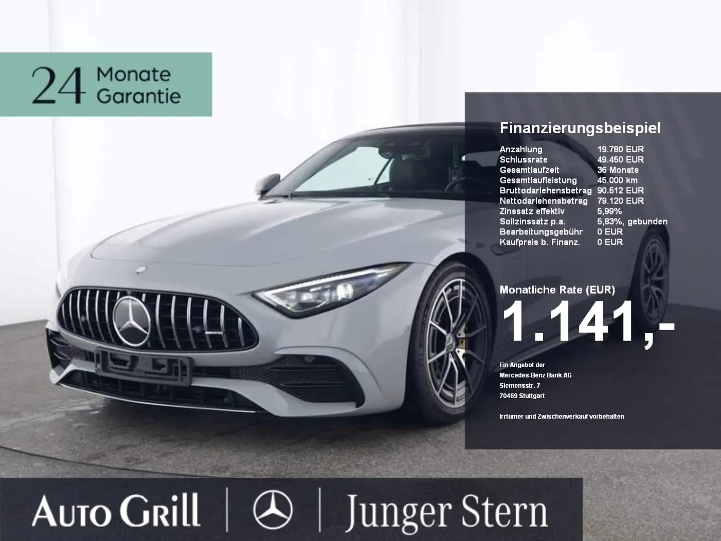 Mercedes-Benz SL 43 AMG Premium Dynamic+ HAL Burm Distro HeadU Šedá - 1