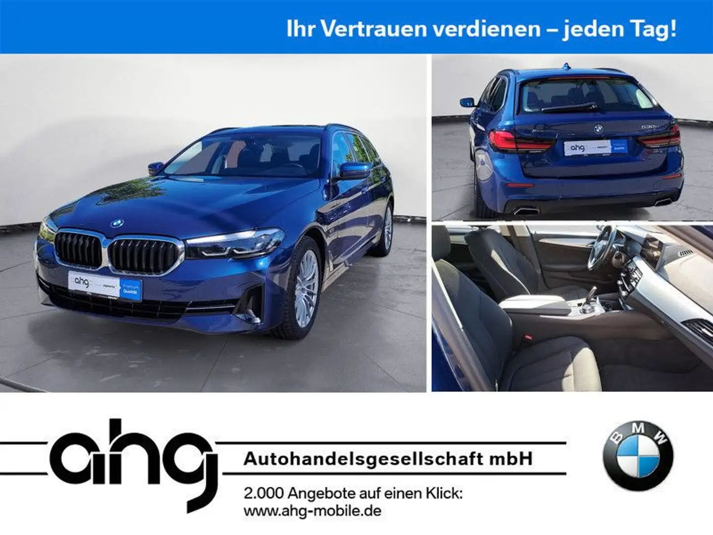 BMW 530 e xDrive Touring *Pano*Navi*Kamera*LED*PDC*SH Azul - 1