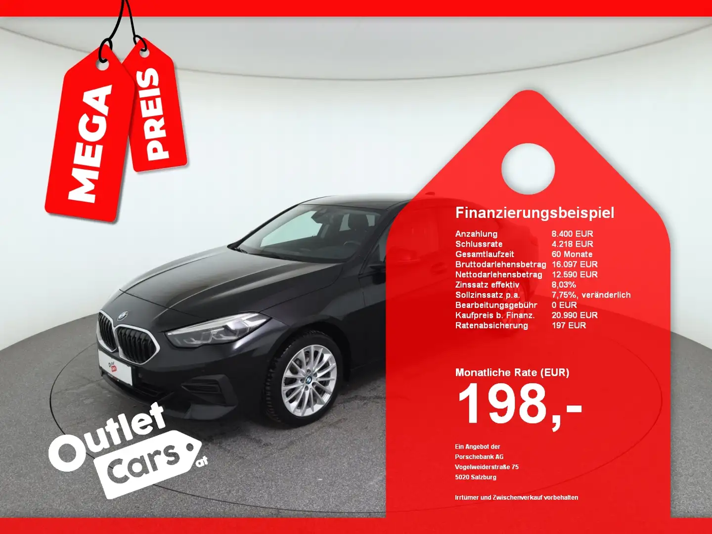BMW 218 d Gran Coupe ASSIST+CARPLAY+LED+NAVI+RFK+HUD Schwarz - 1