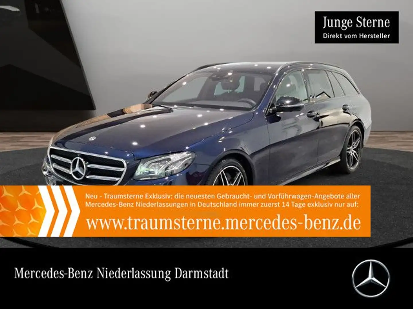 Mercedes-Benz E 350 d T AMG+NIGHT+360+MULTIBEAM+BURMESTER+TOTW Niebieski - 1